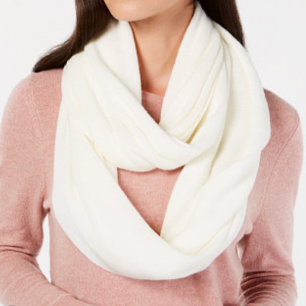 Calvin Klein Cream Woven 100% Acrylic Infinity Scarf